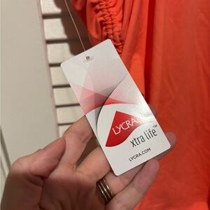 Lands' End Women's Swim Tankini in Vibrant Orange